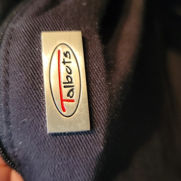 3/$25 Talbots purse, hand bag, black canvas big polka dot bow on front - Picture 9 of 10